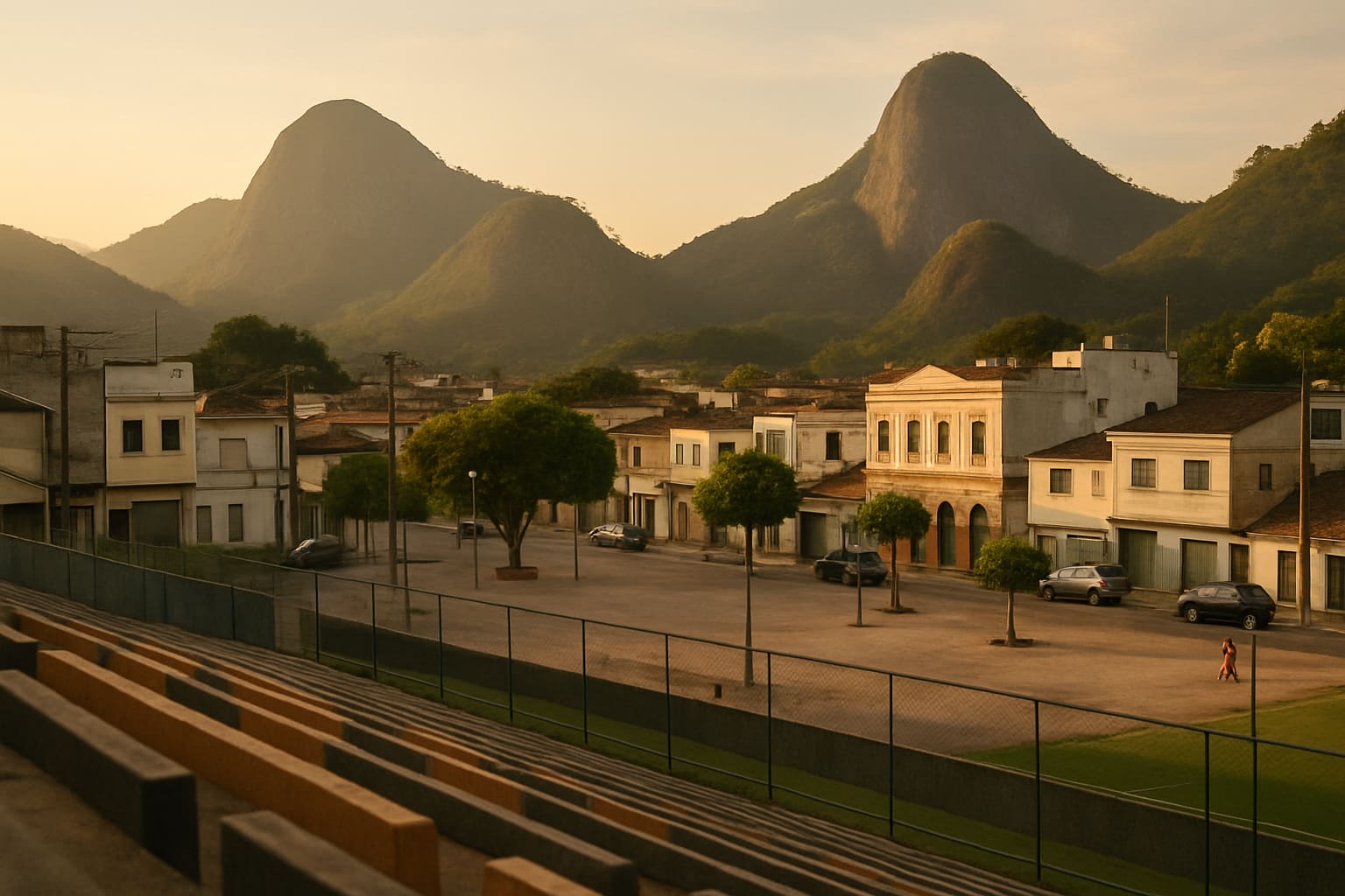 Vista do interior capixaba ao entardecer, simbolizando as conquistas esportivas e humanas de Cachoeiro de Itapemirim nesta semana.
