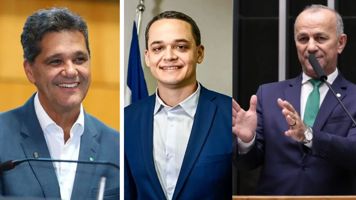 Fotomontagem com os pré-candidatos ao governo do Espírito Santo Ricardo Ferraço, Lorenzo Pazolini e Helder Salomão