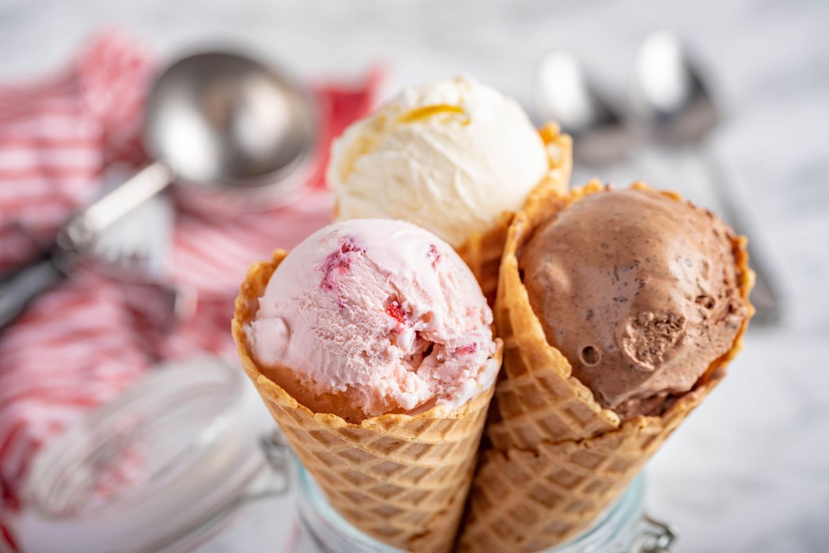 Gelato servido em taça na gelateria Borelli