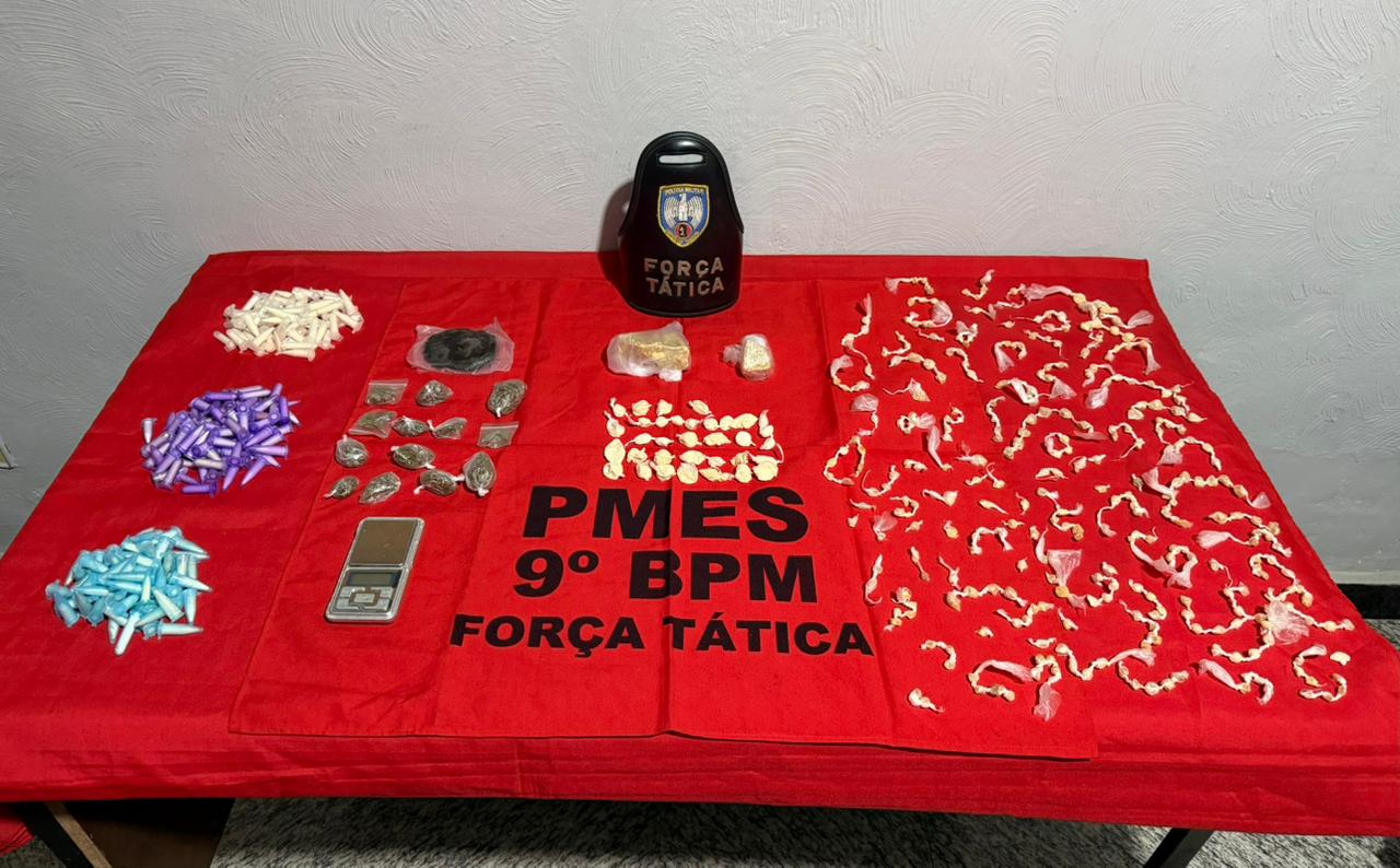 Polícia apreende grande quantidade de drogas em Cachoeiro