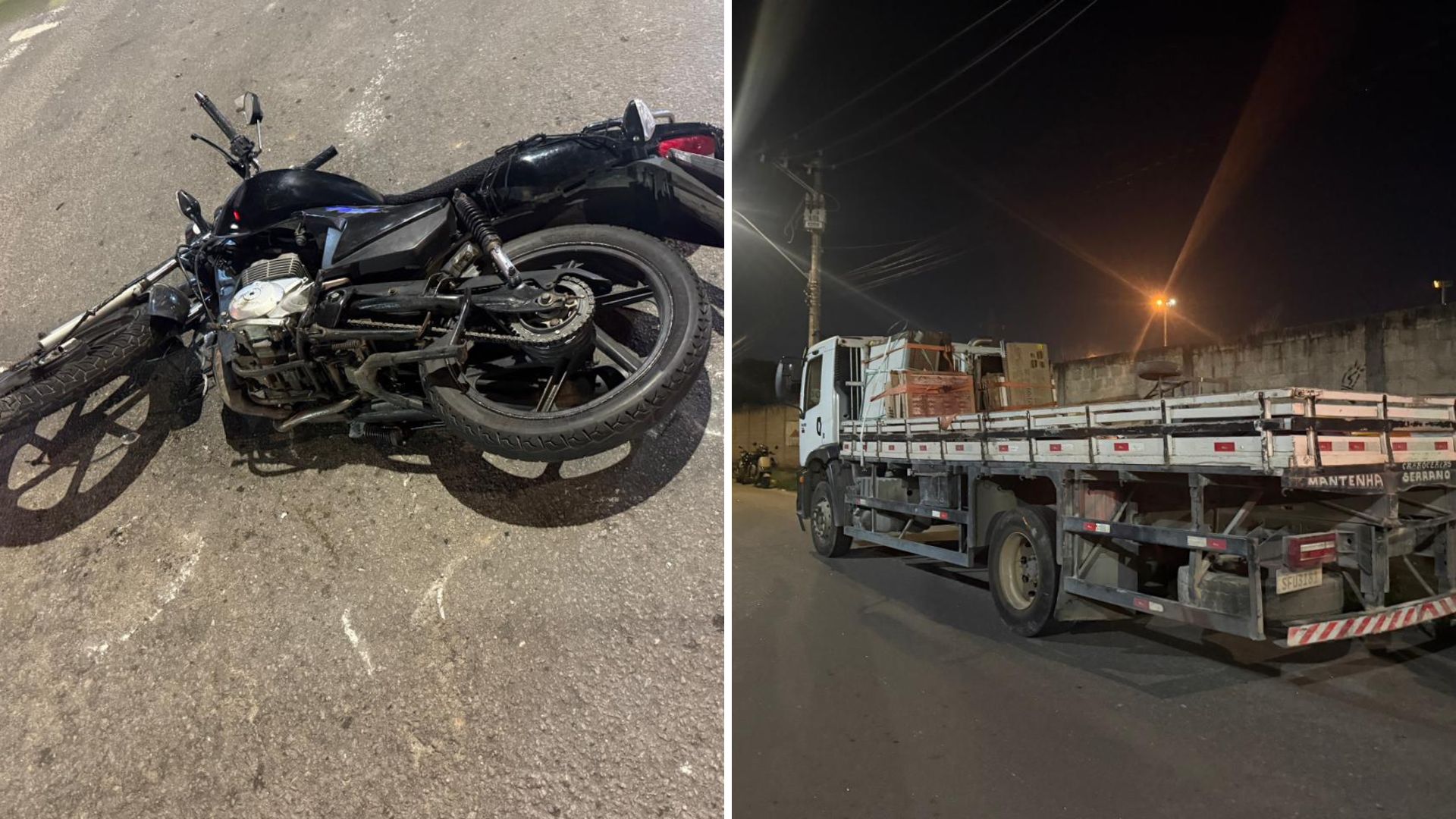 Acidente fatal envolvendo moto e caminhão em Vila Velha