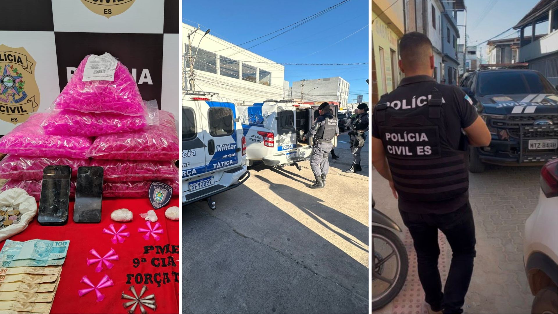 Polícia Civil realiza operação contra tráfico e prende cinco em Marataízes