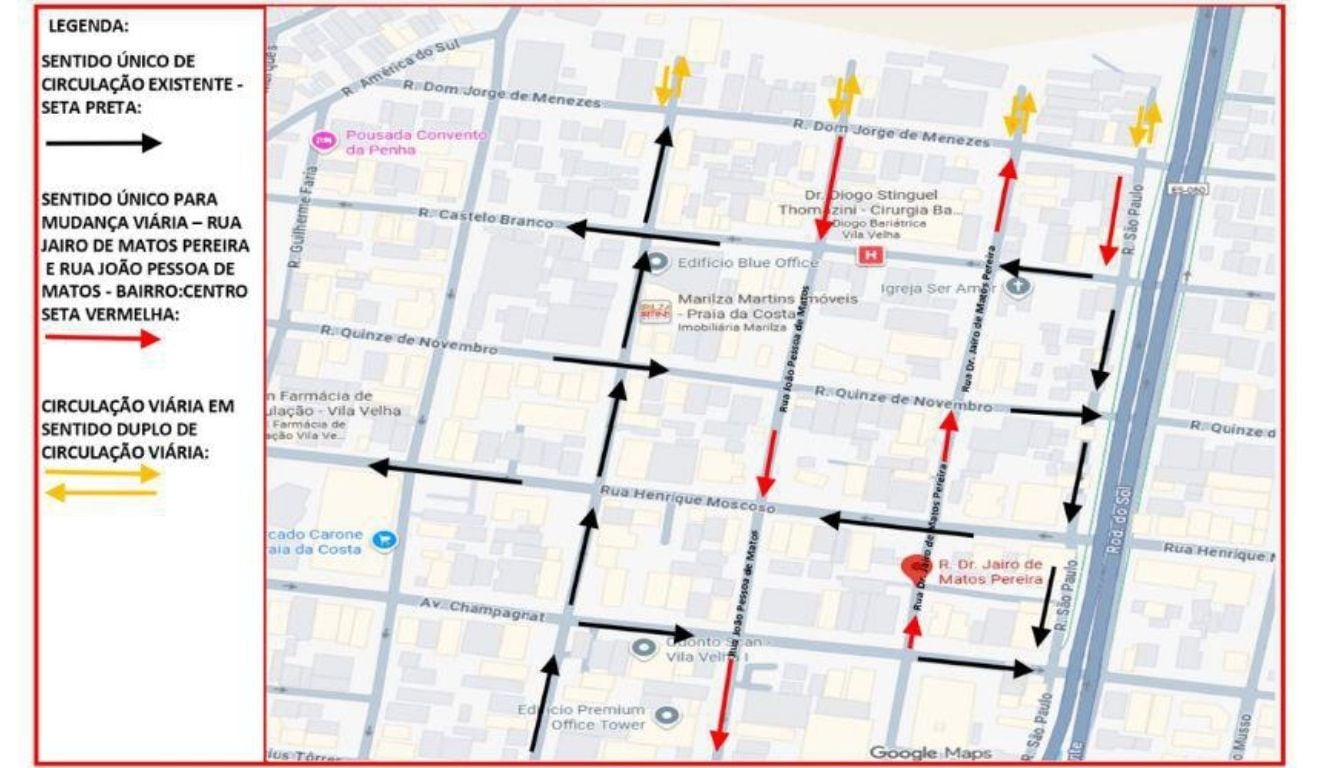 Início das obras na Avenida Champagnat, em Vila Velha