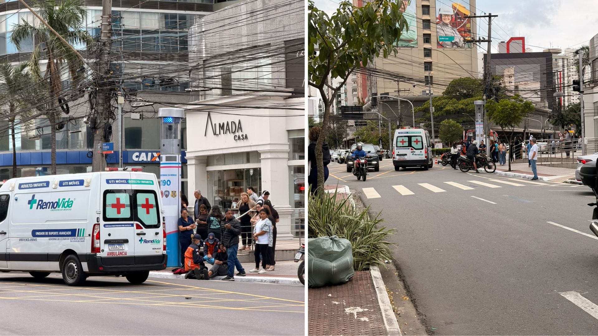 Colisão entre motos deixa dois feridos na Reta da Penha