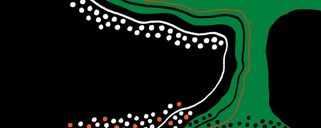 Ilustração da capa do livro 'O Sangue da Buganvília'